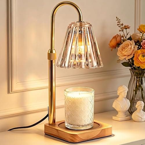Marycele Candle Warmer Lamp with Timer & Dimmer, Gifts for Mom Office Decor | Adjustable Height & 2 Bulbs for Jar Candles, Mothers Day Gifts for Women Mom Sister, Light Luxury Aesthetic Room Home Decor - Image 1