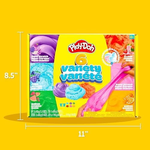 Play-Doh 6 Variety Compounds - Super Stretch, Play Foam, Butter, Cloud, Compound Packs thumbnail 2