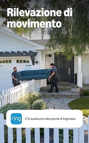 Ring Videocitofono a batteria (Battery Video Doorbell) (ultimo modello) | Campanello telecamera | Retinal 2K | Zoom 6x | Batteria integrata | Prova gratuita di 30 giorni del piano di abbonamento Ring thumbnail 5