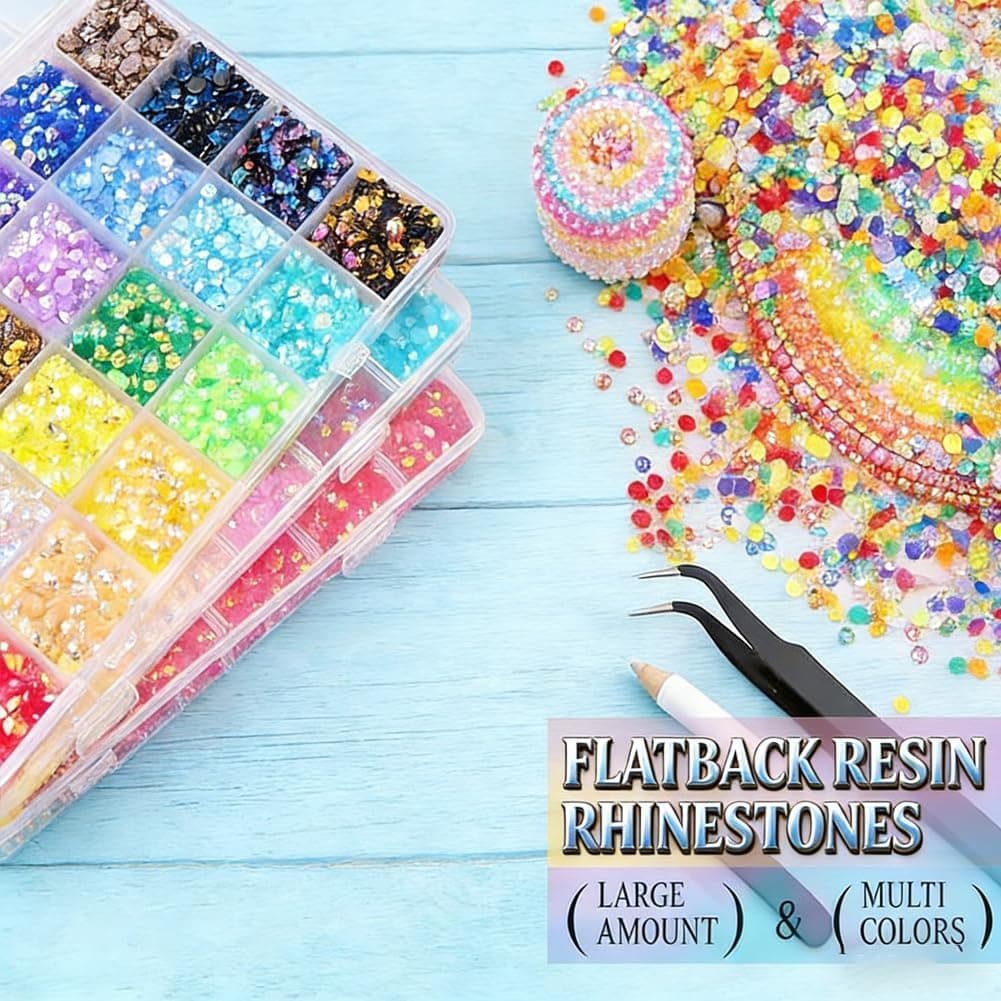 Bedazzling Glue Kit, 40 Colors 40,000pcs Beazzle Rhinestone Kit, Crafts and DIY Projects (24 Colors/24,000pcs) thumbnail 7