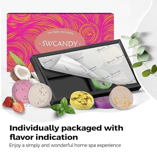 SWCANDY Shower Steamers Aromatherapy Teen Girl Gifts Trendy Stuff Travel Essentials for Women 8 Pcs Natural Essential Oils, Stress Relief Relaxation Home Spa Experience thumbnail 7