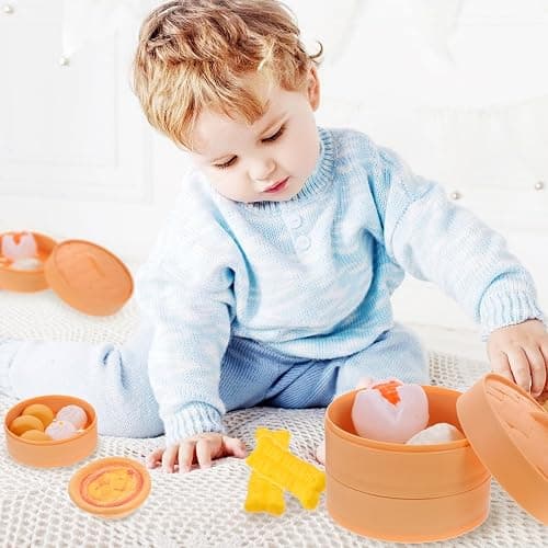 NUOBESTY Chinese Breakfast Play Food Set 58Pcs Pretend Kitchen Toys with Dim Sum Cooking Food for Kids Role Play Learning 6.29X5.51X1.77In thumbnail 9