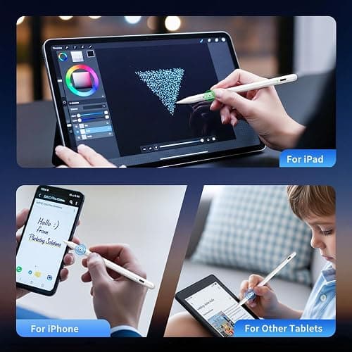 iPhone iPad Pencil for iOS & Android Touch Screens, New Designed 15 Mins Fast Charge Universal Stylus Pen for Apple iPad Pro, Air, Mini, (Palm Rejection) iWatch, iPhone, Samsung, Tablet All Devices thumbnail 3