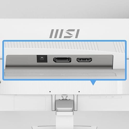 msi PRO MP241W E14V 24-inch IPS 1920 x 1080 (FHD) Office Monitor, 144Hz, Free-Sync, HDMI, DisplayPort, VESA Mountable, Tilt, Speaker, 4-Side Slim Bezel 1ms, White thumbnail 8