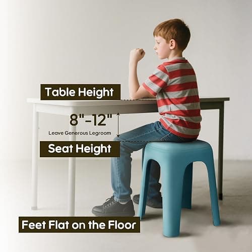 Anywish 6 Pack Stackable Classroom Stools 18 Inch Nesting Plastic Stools Portable Backless Chairs for Classroom, Students, Adults, Living Room, Dining Room, Office Home thumbnail 4
