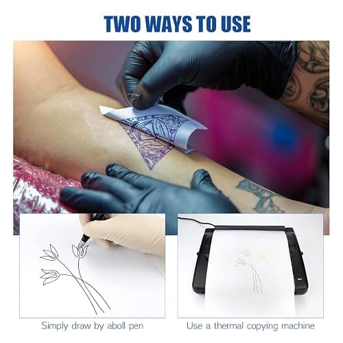 50 Sheets Tattoo Transfer Paper, A4 Size, Tattoo Stencil Paper for Tattooing, 4-Layer Thermal Copier Stencil Paper for Professional Tattoo Artists & DIY Enthusiasts thumbnail 4