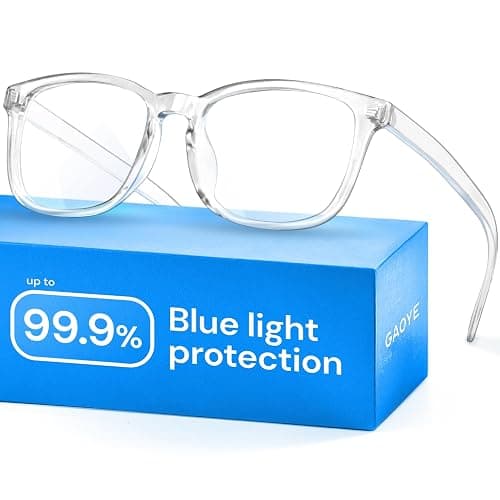 Gaoye Transparent, Clear Blue Light Glasses for Computer & Gaming - Anti UV Ray Lenses, Scratch-Resistant & Comfort Fit - Image 1