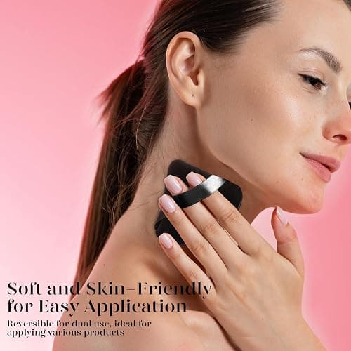 BEAKEY Powder Puff, 12pcs Face Triangle Powder Puffs for Loose & Foundation | Black Velvet Makeup Puff for Contouring & Baking, Ultra-soft Cloud Kiss Makeup Tools for Setting, Reusable & Washable thumbnail 5