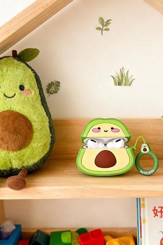 Ention Adorable Case for AirPods Pro3 2025 Version Kawaii Cover Cartoon Shockproof Anime Cute Anti-Fall Cases Avocado thumbnail 2