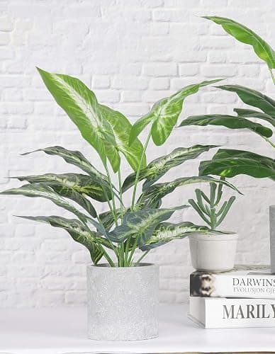 JC nateva 16" Fake Plants Artificial Potted Faux Plants for Bathroom Office Desk Home Decor Indoor thumbnail 2