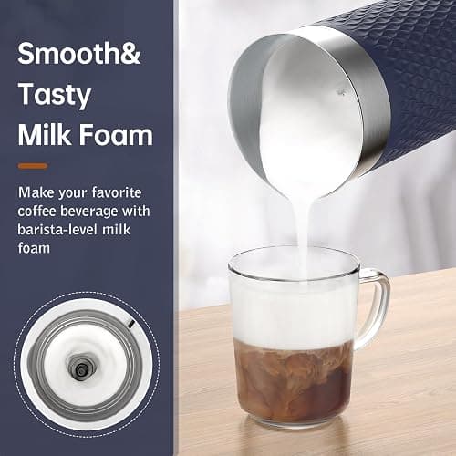 SIMPLETASTE Milk Frother, 4-in-1 Electric Milk Steamer, Automatic Warm and Cold Foam Maker and Milk Warmer for Latte, Cappuccinos, Macchiato thumbnail 3