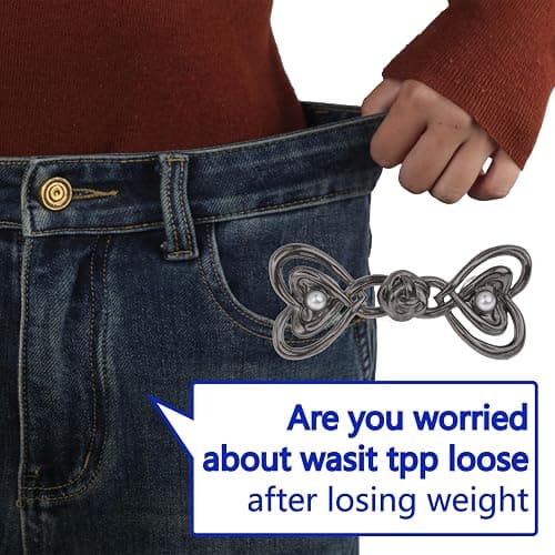 Pants Tightener for Women - Jean Tightening Clips and Pins to Make Waist Smaller - Adjust Waist Clips 4Set thumbnail 3