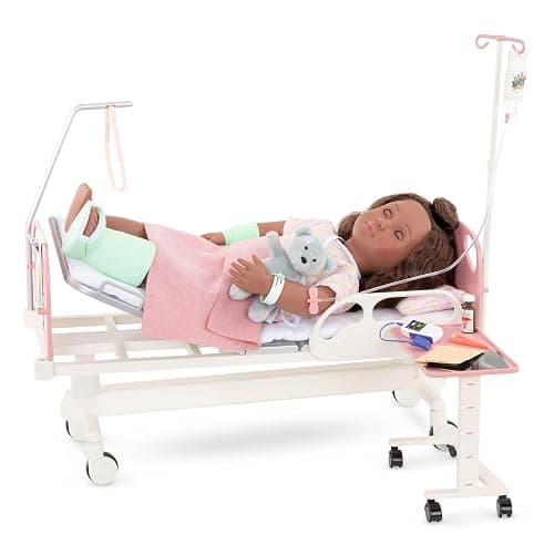Our Generation - Get Well Bed - Doll Hospital Bed - Doctor Set - Hospital Gown, Stethoscope, Medical Kit - 18-Inch Doll Accessories - Toy for Kids 3 Years + thumbnail 7