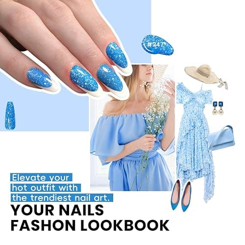 Phoenixy Gel Nail Polish Set, 42PCS Gel Nail Polish | 36 Colors Gel Nail Varnish, 6 Glossy Matte Glitter Golden Base Top Coat, Summer Spring Gel Polish Set Gift for Women thumbnail 6