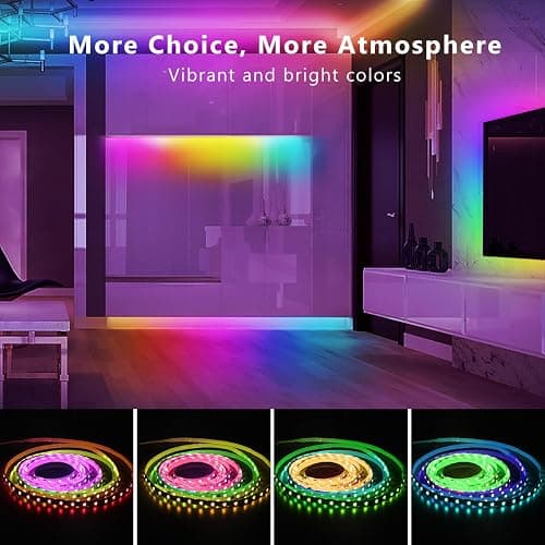 DAYBETTER Smart IC LED Strip Lights, BGRIC LED Lights for Bedroom, DIY Multiple Colors on One Line, App Control Color Changing Strip Lighting Music Sync Home Decor 16.4 ft - BGRIC - 16.4FT thumbnail 3