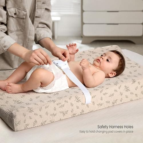 lulumoon Muslin Changing Pad Covers: Baby Cotton Changing Table Covers - Soft Changing Pad Sheets for Boys Girls - Autumn Leaf thumbnail 4