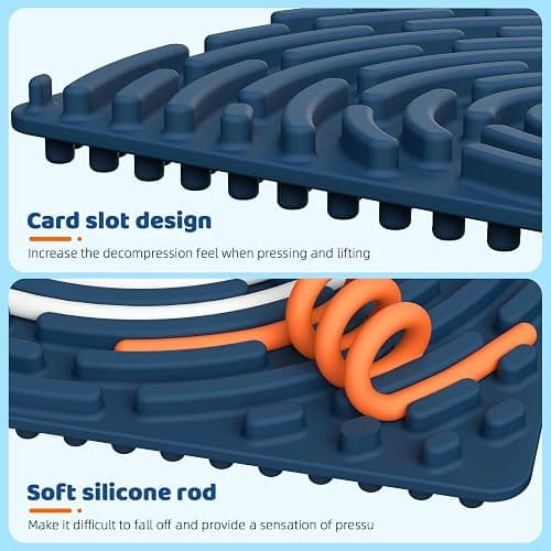 Sensory Activity Board: Ednzion Double-Sided Silicone Fidget Toy for Kids & Adults | Silent, No Mess, Calming for Anxiety, ADHD & Autism | Portable with Travel Bag & 20 Strings | Ages 3+ thumbnail 2