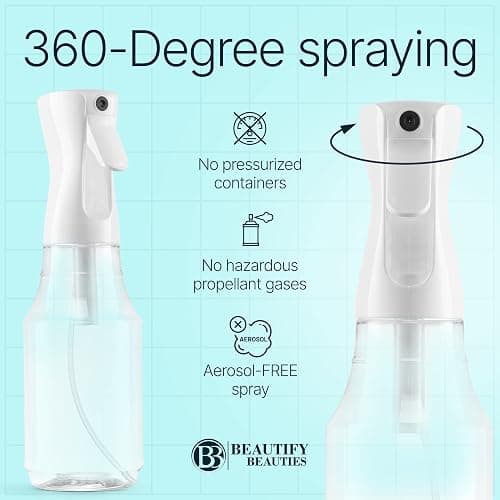 BeautifyBeauties Spray Bottle For Hair – Continuous Mister Spray Bottle for Hairstyling, Cleaning, Plants, Pets, Barbers, Salons, Essential Oil Scents (24 Ounce) thumbnail 5