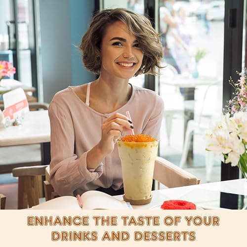 Fanale Mango Popping Boba Pearls for Bubble Tea and Drinks, 1 Pound | Bursting Boba Pearls for Smoothies, Ice Cream, Frozen Yogurt & Desserts, Vegan, Non-GMO, Gluten-Free & Fat-Free Topping thumbnail 8