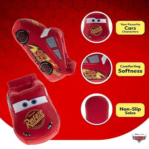 Disney Boys’ Toy Story Slippers – Buzz and Woody Fuzzy Slippers (Toddler/Kid) thumbnail 4