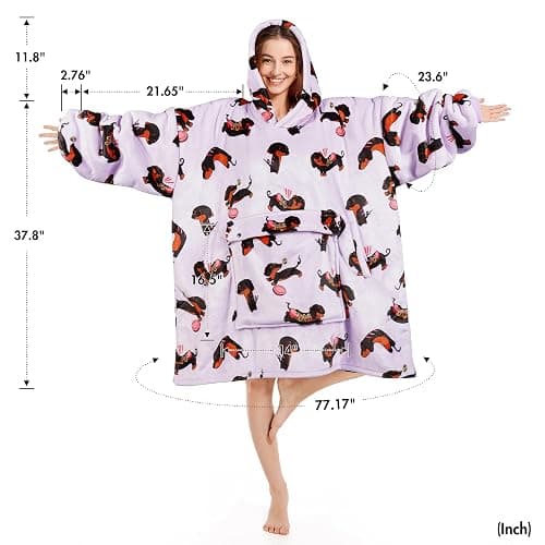 Narecte Cozy Oversized Blanket Hoodie Wearable Blanket Adults Soft Hooded Blanket Hoodie Birthday Gifts for Women Christmas thumbnail 4