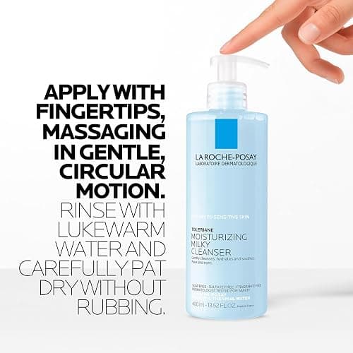 La Roche-Posay Toleriane Moisturizing Milky Cleanser, Gentle Face Cleanser with Glycerin for Dry, Sensitive & Allergy-Prone Skin, Face Wash for Hydration, Makeup Remover Cleanser, 13.5fl oz thumbnail 9