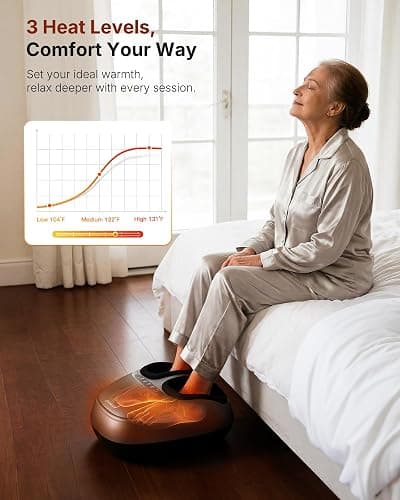 KNQZE Shiatsu Foot Massager with Heat, Compression, Deep Kneading Foot Massage for Plantar Fasciitis Relief, Remote Control, Multi Massage Modes, Auto Shut-Off Timer, FSA Eligible, Gray thumbnail 4