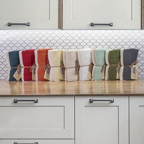 Country Cottons Old Fashion 100% Cotton Made in The USA Highly Absorbent Kitchen Towels - Set of 2-24"x15" - Natural thumbnail 8
