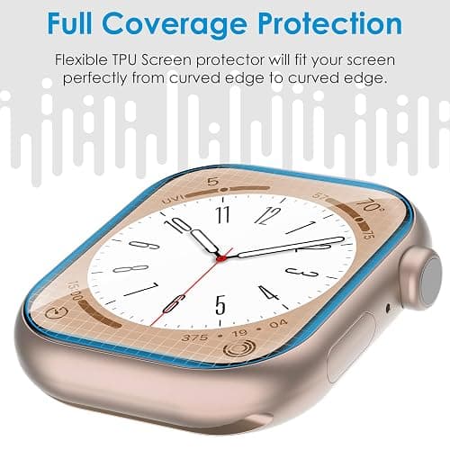 UniqueMe 6 Pack for Apple Watch Screen Protector 40mm, Apple Watch SE 3/SE 2/SE Series 6/5/4 Screen Protector [Upgrade Flexible Film] Anti-Scratch [Non-Bubbles] Soft HD TPU Clear Film for iWatch 40mm thumbnail 4