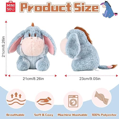 MINISO Disney Winnie the Pooh Plush Toy, Cute Cartoon Pooh Bear Soft Plush | Soft and Skin-friendly, Disney Winnie the Pooh Plush Toy, Cute Cartoon Pooh Bear Gift for winnie Fans thumbnail 3