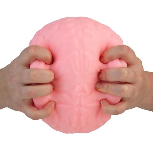 ORB Easy Sqweezy Jumbo Brainy - Squeeze This Big, Fun, Squishy, Slow Rising, Extra Soft Giant Brain for Stress Relief - Original Sensory / Fidget Novelty Toy and Gift for Kids and Adults thumbnail 4