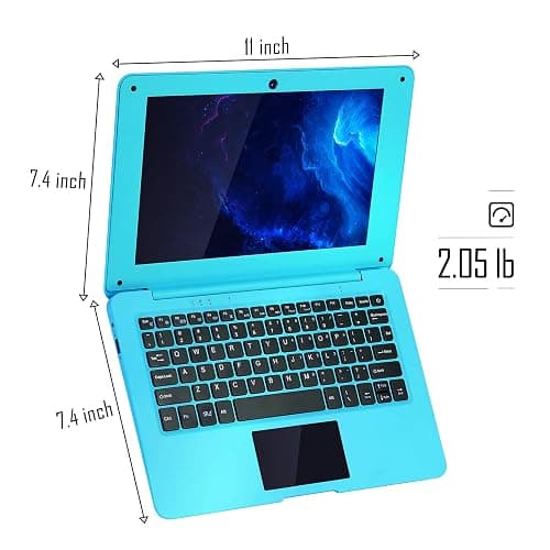 G-Anica Laptop Computer(10.1 inch), Quad Core Powered by Android 12.0, Netbook Computer with WiFi, Webcam and Bluetooth, Mini Laptop with Bag, Mouse, and Mouse Pad for Kids and Adults（Blue） thumbnail 7