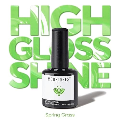 modelones Green Gel Nail Polish Apple Green Gel Polish | Summer Nail Poish Soak Off Pastel U V Nail Design Salon DIY Manicure 15 ML thumbnail 7