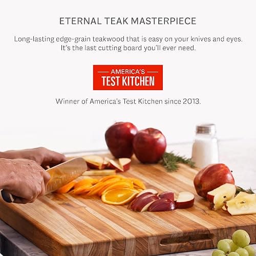 Teakhaus Cutting Board - Large (L) Wood Cutting Board with Juice Groove - Holiday Gift Ideas for Men and Women - Gift-Ready, Reversible, Edge Grain Wood, Knife Friendly - FSC Certified thumbnail 4