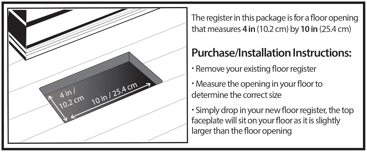 Decor Grates SPH410-RB-8 Scroll Design Floor Register, 4x10, Rubbed Bronze Finish, 8 Pack thumbnail 4