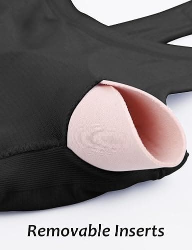 MathCat Workout Tank Tops for Women with Built in Bra, Sleeveless Gym Tops Seamless Racerback Athletic Yoga Shirts thumbnail 5
