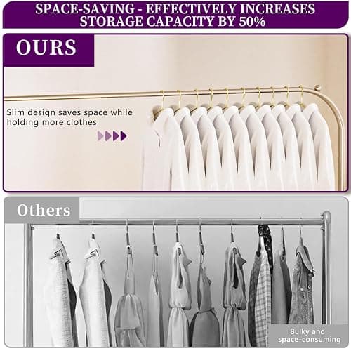 40Pack Gold Hangers + 5 Clothes Pins, Premium Glossy Gold Strong Metal Hangers, Upgraded Thickened Reinforced 50lbs Weight Capacity, Suitable for Heavy Coats, Jackets, Shirts, Dresses thumbnail 6