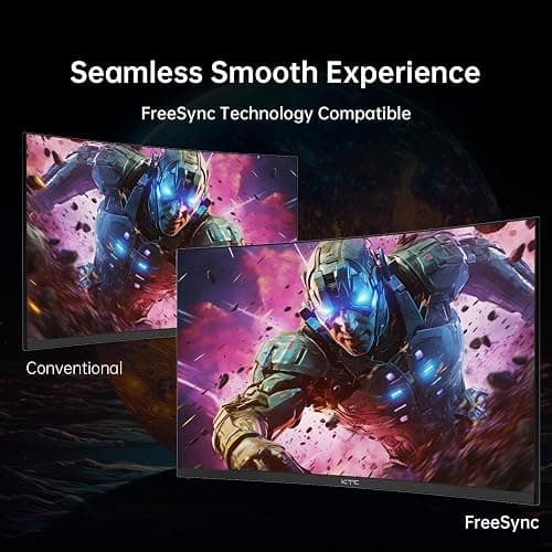 KTC 32 Inch Curved Gaming Monitor, FHD 1080P 165Hz PC Monitor, 1500R, 122% sRGB with HDR, FreeSync Premium, HDMI 2.0x2, DisplayPort 1.4, VESA Compatible, Tilt Adjustable, Eye Care, H32S17C thumbnail 2