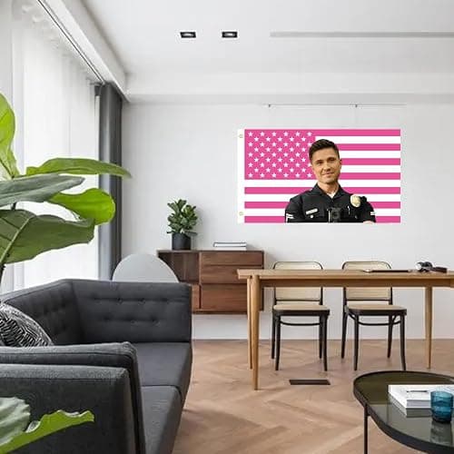 MAGJIUKE Tim Bradford American The Rookie Flag Wall Tapestry,Pink Eric Winter Wall Hanging Decor for Bedroom,3x5 Ft thumbnail 8