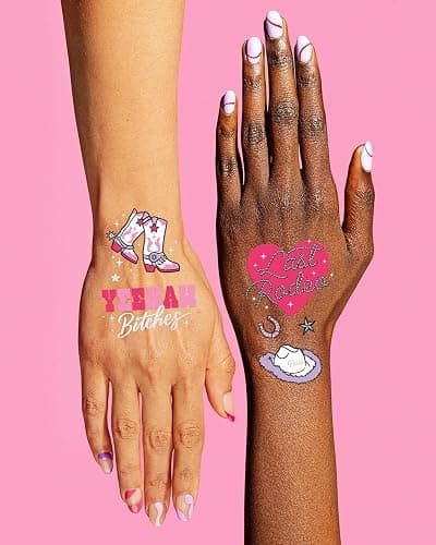 xo, Fetti Last Rodeo Bachelorette Temporary Tattoos - 48 Glitter Styles | Giddy Up Bach Party Decoration, Cowgirl, Bridesmaid Favor, Bride to Be Gift + Bridal Shower Supplies thumbnail 4