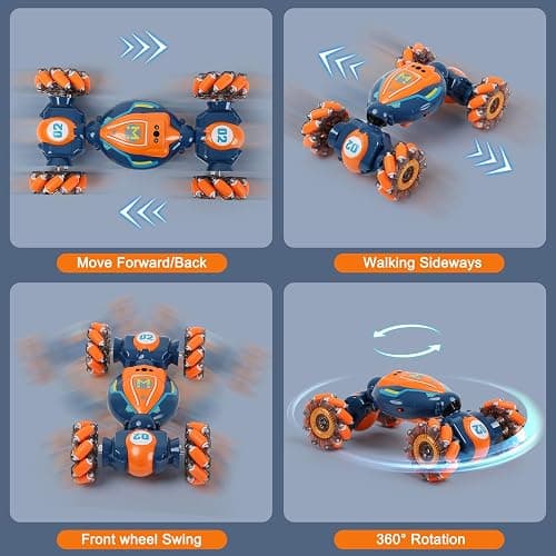 Gesture Sensing RC Stunt Car - Boys Girls Toys Age 6-8-12, 4WD Hand Controlled Remote Control Twist Car with Light & Music,Cool Birthday presents and Ideas Gifts for Kids Age 6 7 8 9 10 11 12 YearsOld thumbnail 7
