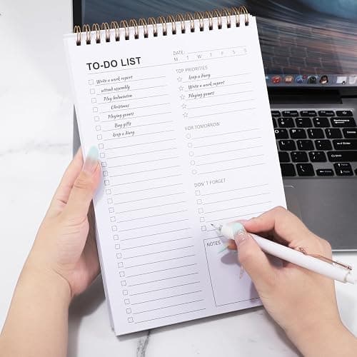 Thboxes To Do List Pad, Daily Planner Notebook Tear off 52 Sheets Double-Sided Printing, 9.8" X 6.7" Organiser Notebook for Work School Personal Organized, 100GSM Thick Paper thumbnail 2
