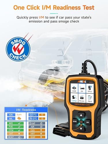 ANCEL AD410 Enhanced OBD2 Scanner, Vehicle Code Reader for Check Engine Light, Automotive OBD II Scanner Fault Diagnosis, OBDII Scan Tool for All OBDII Cars 1996+, Black/Yellow thumbnail 4