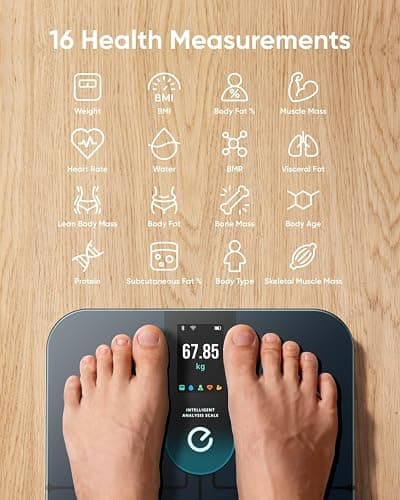 eufy by Anker Wi-Fi Fitness Tracking Smart Scale P3, Intelligent Analysis, 3D Virtual Body Mode, Bluetooth Weight Scale with Emojis, 16-Measurement Digital Scale with Heart Rate, BMI, Multi-Modes thumbnail 7
