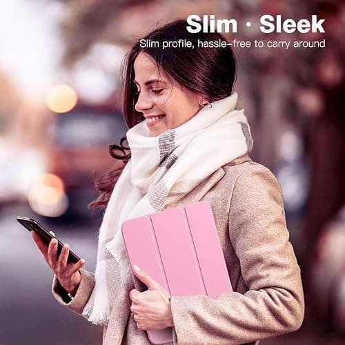 TiMOVO Case for iPad (A16) 11th Generation 11 Inch 2025/iPad 10th Generation 10.9 Inch 2022, Slim Stand Cover with Hard Translucent Back, Support Touch ID, Auto Wake/Sleep, Nosegay Pink thumbnail 7