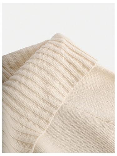SHENHE Girl's Off The Shoulder Sweater Bell Sleeve Fold Over Knit Crop Top Sweater Pullover thumbnail 4