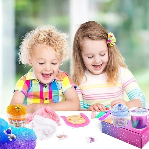 Crunchy Slime Set 12 Packed for Kids,Super Soft and Non-Sticky Stress Relief Clear Slime Kit Toy,DIY Butter Slime Party Favor for Girls & Boys Goodie Bags Stuffers thumbnail 8