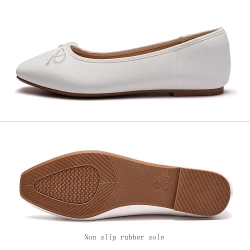 AFEETSING Women's Round Toe Ballet Flats Comfortable Bow Dressy Flats Shoes for Women thumbnail 5