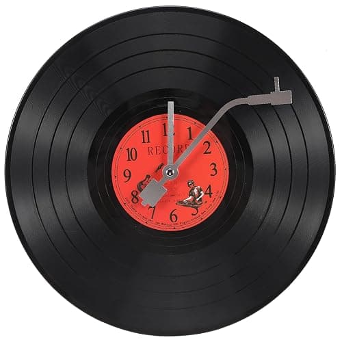 Beavorty Vintage Office Decor Vinyl Record Wall Clock Music Vinyl Clock Record Player Themed Movie Theme Wall Aesthetics Room Vintage Office Ocean - Image 1