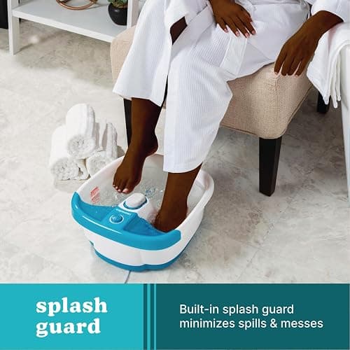 Homedics Bubble Mate Foot Spa, Toe Touch Controlled Foot Bath | with Invigorating Bubbles and Splash Proof, Raised Massage Nodes and Removable Pumice Stone thumbnail 7
